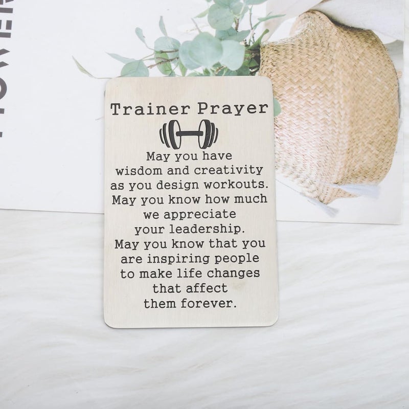 OKEYCH Personal Trainer Gift Fitness Trainer Prayer Wallet C-ard Fitness Coach Jewelry Gym Teacher Gift - Image 3
